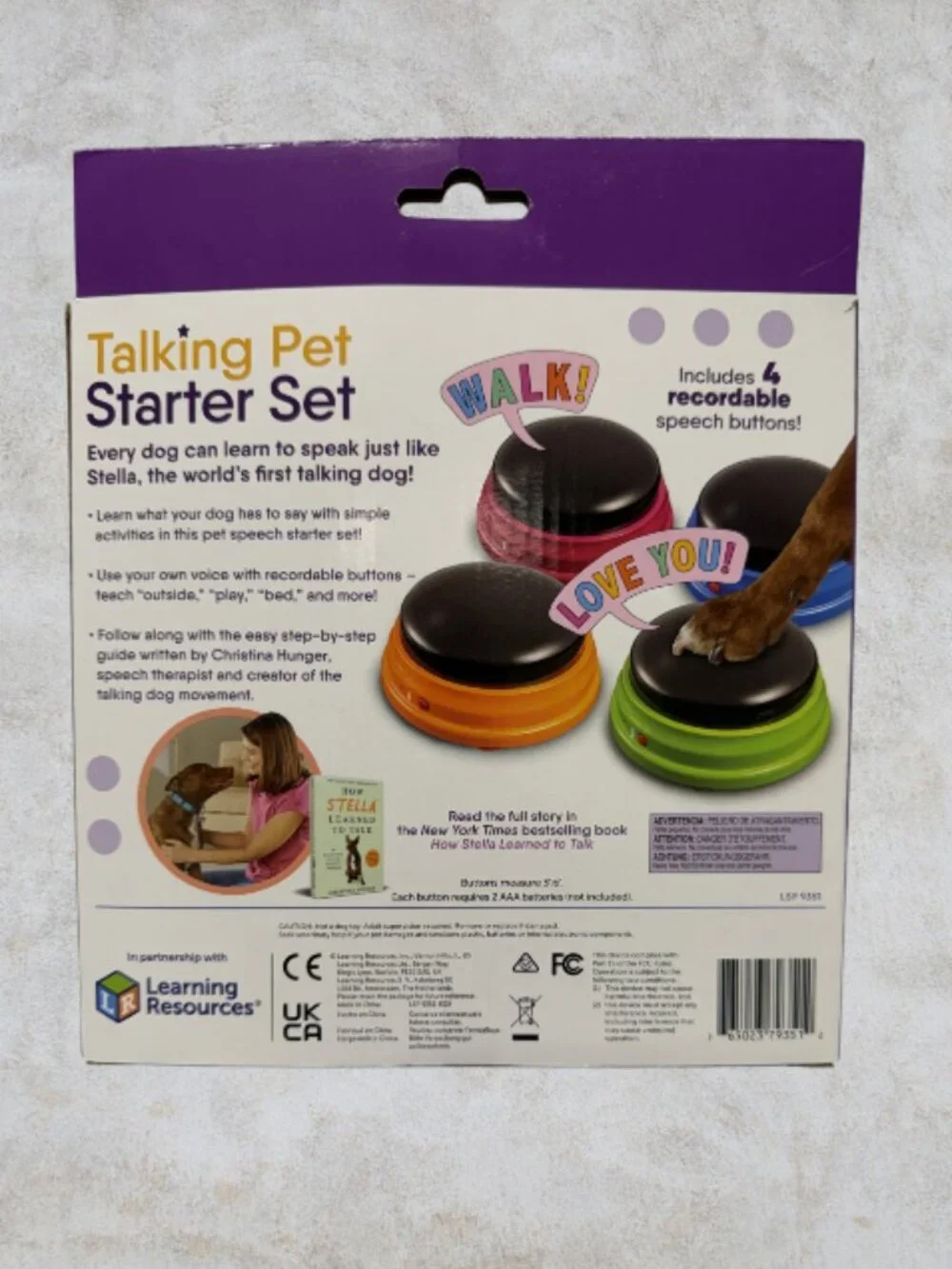 HUNGRY FOR WORDS -- Talking Pet Starter Set, 4 Buttons, Detailed Instructions